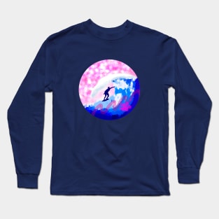 Pink Surf Sunset Long Sleeve T-Shirt